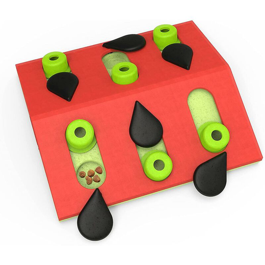 Puppy Puzzle Feeder Toy Interactive Game Interactive Cat Treat Puzzle Melon Crazy Red - Thsinde