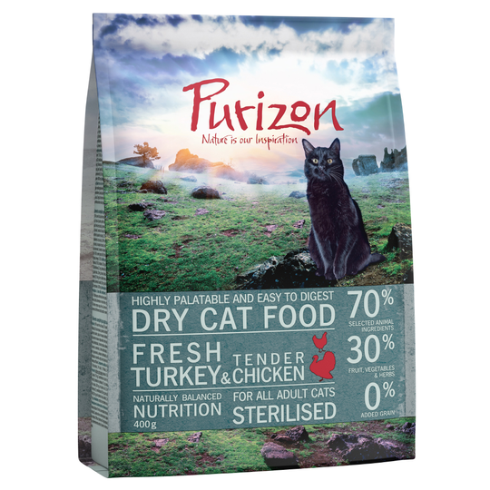 Purizon Adult Sterilised Grain-Free Turkey & Chicken - 400g