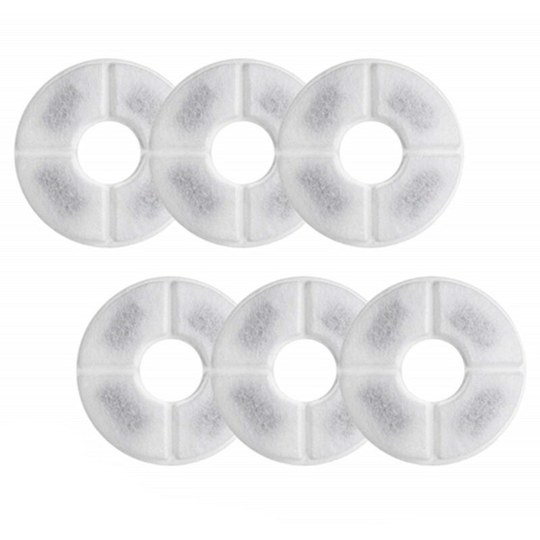 6 packs of carbon replacement filter for Pet Fountain for automatic flower water dispenser Compatible for cats and dogs