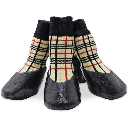 Dog Non-slip dog sport socks waterproof shoes boots, rubber sole, paw protector for small / medium / large dog 4 pcs # 1