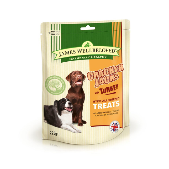 James Wellbeloved Crackerjacks Turkey 225g (Pack of 6)