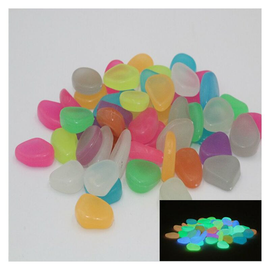 100PCS Super Bright Luminous Rain Stone High Bright Luminous Pebble Fish Tank Luminous Decoration