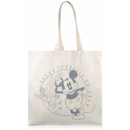 Allow Yourself To Grow Mickey Mouse Tote Bag (One Size) (Natural) - Natural - Disney