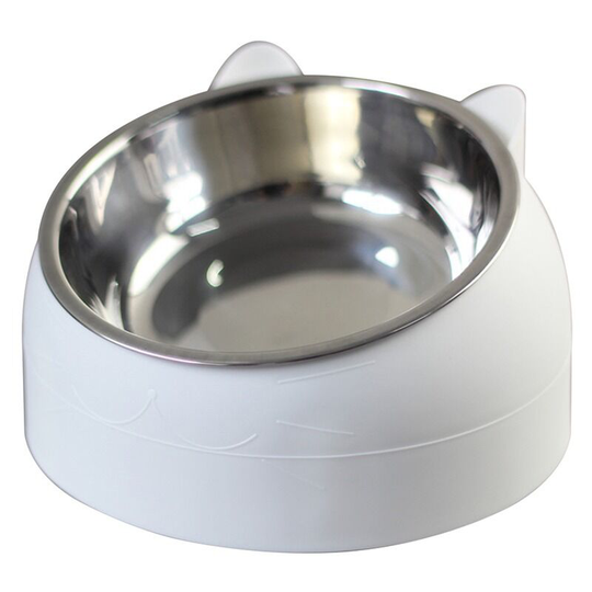 FVO - Cat Bowl, Tilted Cat Bowl, 15° Tilted Platform Cat Bowl, Small Dog Bowl, Anti-Slip Cat Dog Bowl, Raised and Tilted Cat Bowl, Cat Bowls, 400ML