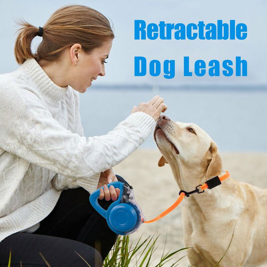 Retractable Dog Leash 6.8ft with led tpu Nylon Ribbon Anti-Slip Handle Strong One-Handed Brake Lock
