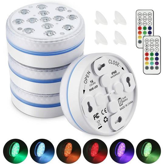 Betterlifegb - Hot Tub Lights, 13 led Underwater Pool Lights Waterproof, Magnetic Bath Lights for Lazy Spa, 16 Colors Submersible led Lights with rf