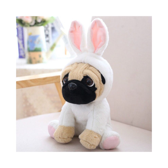 (Rabbit) 8" Large Plush Toys Pug Dog 7 Costumes Cuddly Soft Toy Teddy Plush Animal Cute