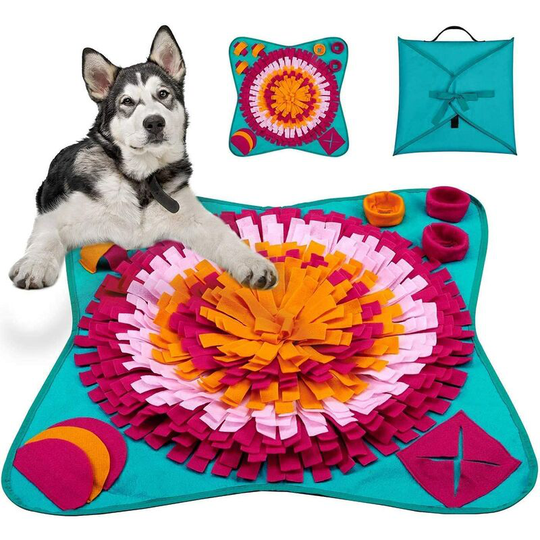 Benobby Kids - Sniffing Mat for Dogs, Washable Pet Infant Treat Cushion Puzzle Toy Large Medium Puppies Sniffing Games Pet Slow Feeding Bowl