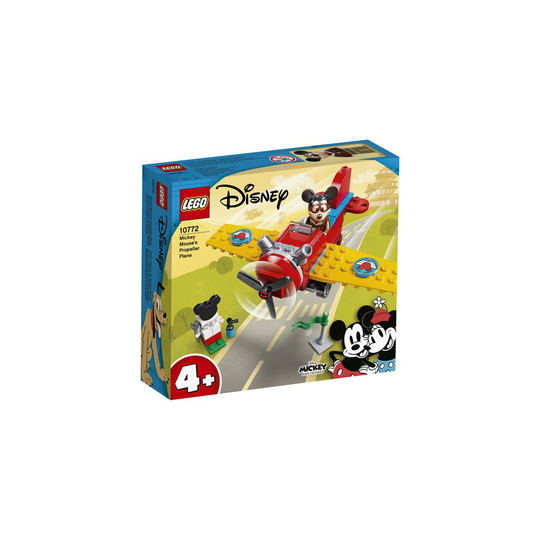 LEGO 10772 Disney Mickey Mouse Propeller Plane Set, Airplane Toy for Toddlers 4 Plus Years Old with Pilot Figure