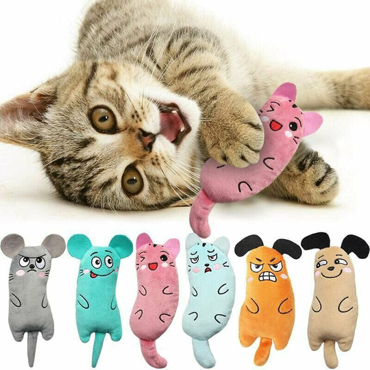Pieces Catnip Toys ,Catnip Plush Toy, Interactive Catnip Plush Toy, for Indoor Cat, Catnip Toy Teether Chew Toy Set,Grey Light Green Pink Blue Orange