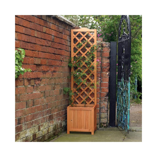 160cm Tall Wooden 40cm x 40cm Square Trellis Garden Planter