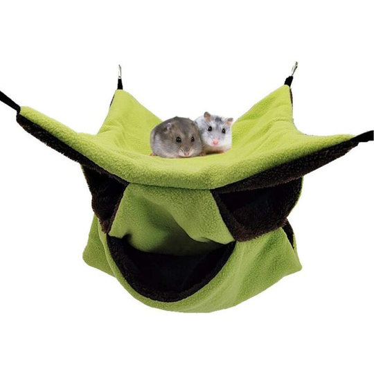 Rodent Hammock Hamster Hanging Bed Ferret Sleeping Cozy Nest with 3 Layers Geometric Labyrinth for Small Animals Rat Hamster Squirrel for Playing and