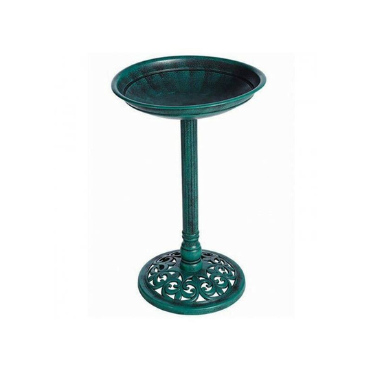 Gardman Verdegris Pedestal Green Wild Bird Bath Classic Garden A01273