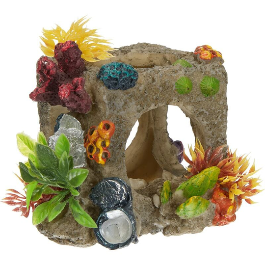 Cube Habitat Polyresin Aquarium Decor