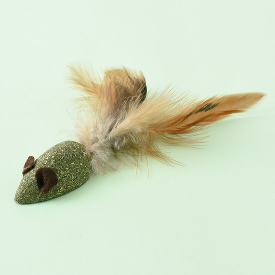 Simulation Catnip Toys, Kitten Fun Sticks, Young Cat Bite-Resistant Teethers, Relieve Cat Mood (Mouse Model)
