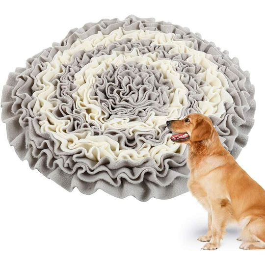 Dog mat snuffle mat 45 x 45 cm, Dog digging mat, interactive mat toys, educational toys for dog sniffing foraging exercise relaxation (Gray, 45 x 45
