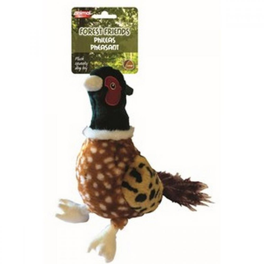 (Large, Phileas Pheasant) Animal Instincts Forest Friends Dog Plush Toy