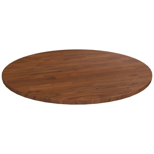 Round Table Top Dark Brown Ø60x1.5 cm Treated Solid Wood Oak Vidaxl Brown