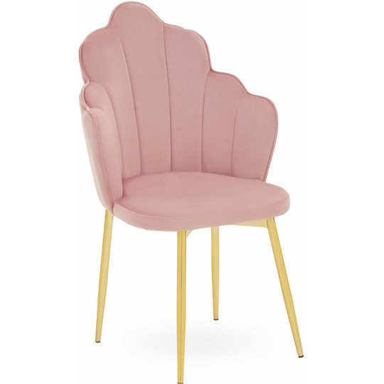 Premier Housewares - Tian Pink Velvet Dining Chair