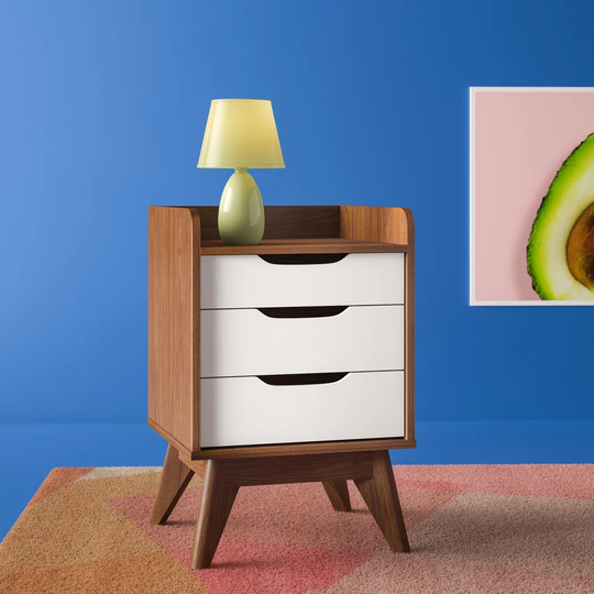 Cravens 3 Drawer Bedside Table