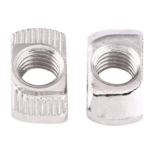 Set of European Standard Zinc Plated Carbon Steel Sliding t Nuts for Aluminum Profile (Thread x Length x Width):(EU30-M6 × 15.5mm × 8mm)