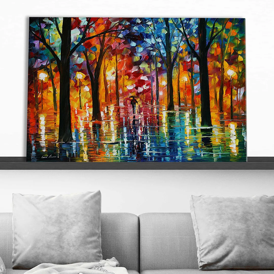 'Rain of Fire' by Leonid Afremov - Wrapped Canvas Painting Print