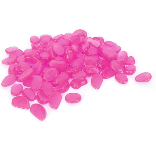 Benobby Kids - 100 Pcs Colorful Glow Rocks Luminous Stones for Aquarium Fish Tank Glowing Rocks Luminous Stone Fluorescent Decor Garden Yard Indoor