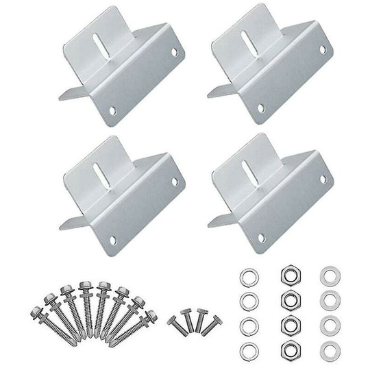 4pcs Aluminum Solar Panel Mount Z Bracket Fixing Set Caravan Roof Motorhome