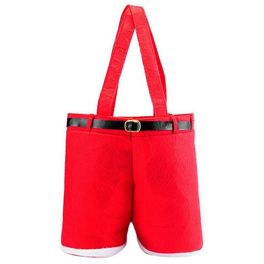 Deckon - Santa Pants Xmas Easter Candy Treats Bags Holders With Handle Santa Pants Style Lovely Treat Bags For Easter Decorations Home Decorations