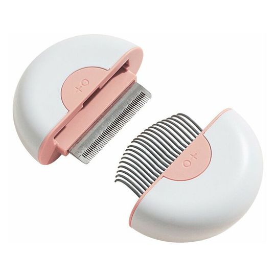 Cat Brush, 2 in 1 Cat Grooming Comb, Kitten Massage Brushes and Detangling Tool Set, Cat Grooming Brush Long Short Hairs Remove(Pink)