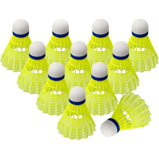 Monly - 12 Plastic Badminton Shuttlecock, Fast Shuttlecock Badminton Ball Stability and Durability Shuttle, for Indoor and Outdoor Training Badminton