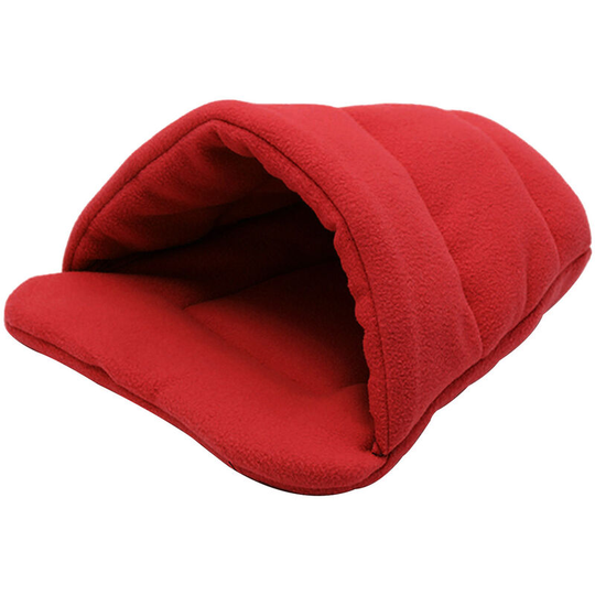 Pet Cat Puppy Sleeping Bag Warm Soft Dog Bed Cuddler House Pet Nest Cuddle Cave Dog Bed Sleeping Cushion for Pets, Burgundy l - Burgundy l