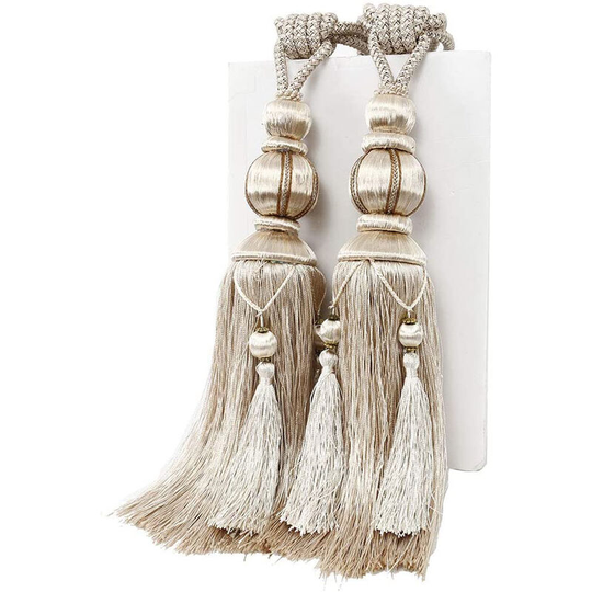 2pcs Simple Lantern Hanging Ball Tassels Curtains Buckle Sling Binding Lantern Hand Made Tiebacks Braided Buckle Drapery Curtains Holdbacks Window