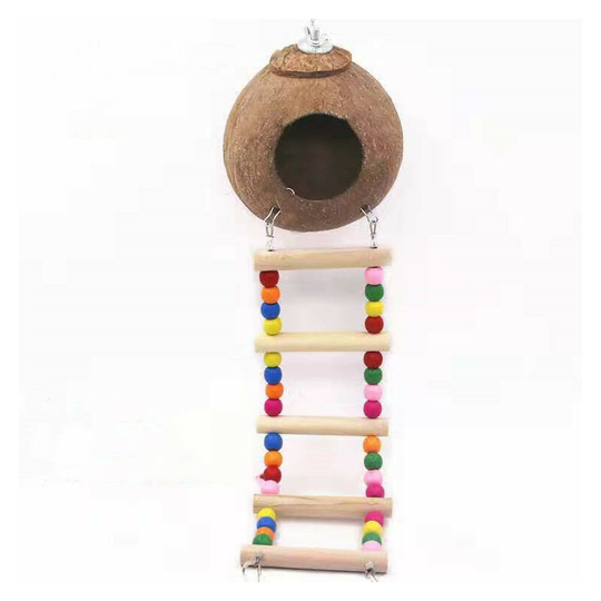 Parrot Coconut Shell Scale Nest, Bird Nest, Hamster Squirrel Breeding Nest, Parrot Scale Toy, Coconut Shell Scale