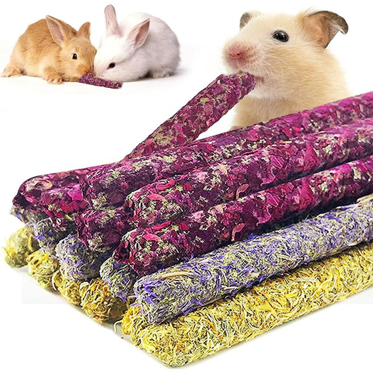 36 Rabbit Chews, Hamster Small Pet Chews, Gerbil Molar Chews, Timothy Hay Sticks for Guinea Pig Chinchilla