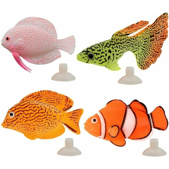 Briday - Fake tropical fish Silicone fake fish for aquarium fish tank decor fake goldfish for aquarium artificial fish aquarium decoration toy