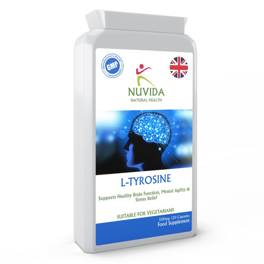 L-TYROSINE 500mg Capsules x 120 / High Strength Daily Supplement