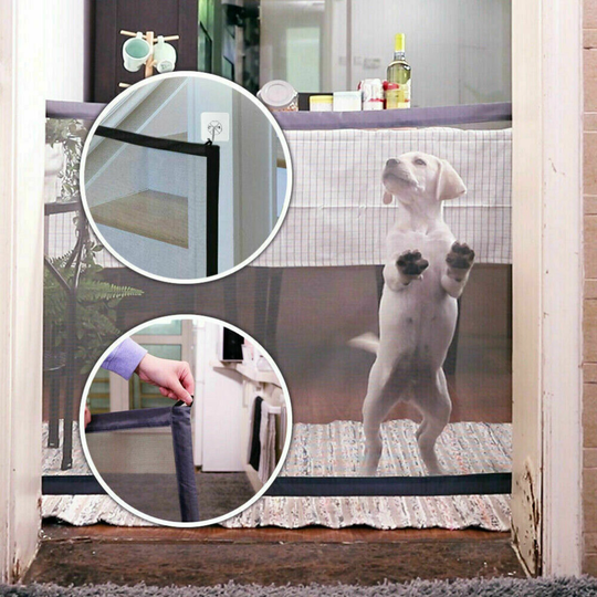 Pet Dog Gate Safety Guard Folding Baby Toddler Stair Gate Isolation Retractable