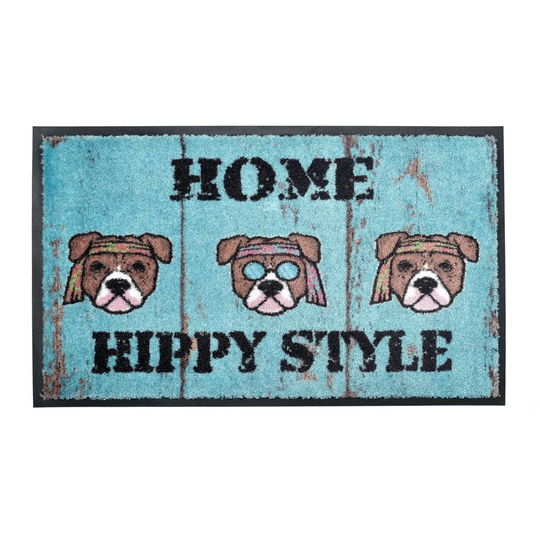 Dirt catching mat 45x75cm "hippy Dog" dog doormat door mat clean run mat