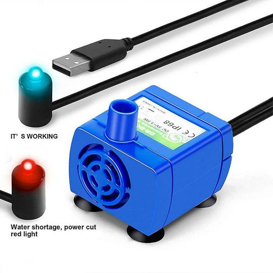 Pet Fountain Pump - Upgraded Cat Water Motor, Replacement Cat and Dog Water Fountain Dispenser with Smart Auto Power Off