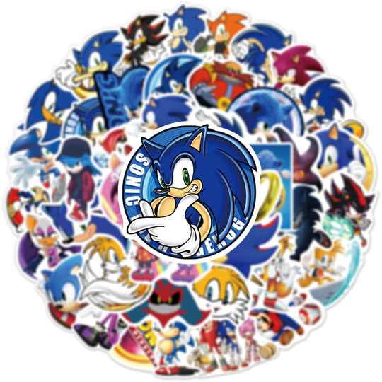 Ilovemilan - 100 sheets of supersonic mouse sonic super sonic cartoon sticker graffiti stationery guitar waterproof