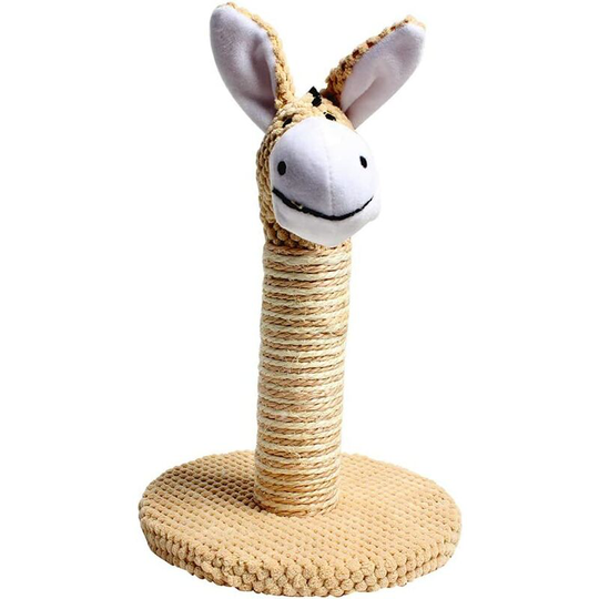 Sisal Rope Cat Climbing Frame Mini Tower Tree Scratching Post Creative Animal Shape Pet Toy Indoor Plush Funny Kitten Furniture (Color : Donkey)