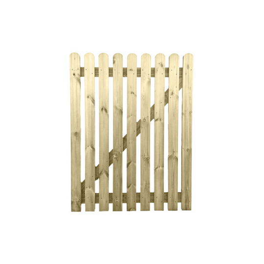 Ruby Uk - 4ft x 3ft Treated Wooden Picket Garden Gate - Pointed Top