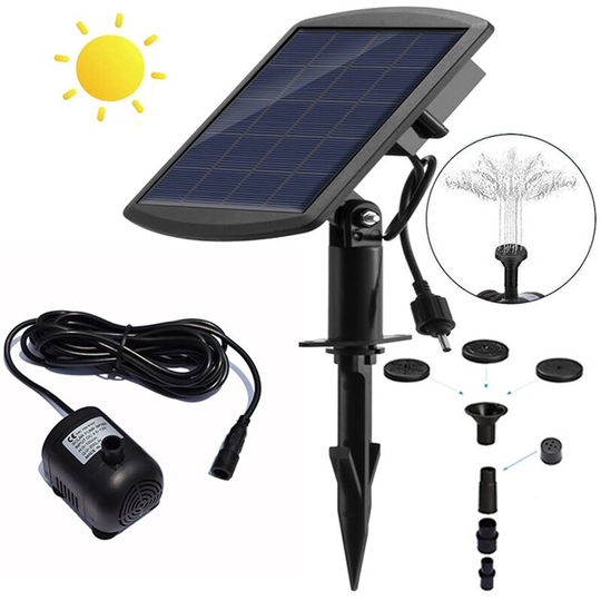 1.8W Solar Fountain Pump Fountain Fountain Pond Pump Pond Water 200L/H Solar Pond Pump 4 Effects Solar Pump System Solar Pump Solar Pond Pump Water