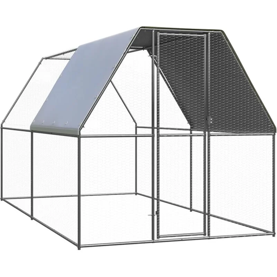 Vidaxl - Outdoor Chicken Cage 2x4x2 m Galvanised Steel Silver