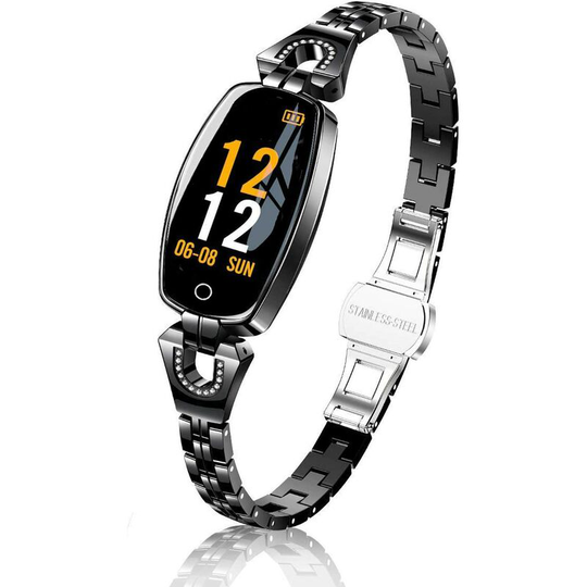 Fitness Watch for Women, Digital Watch with Heart Rate, Blood Pressure, Sleep Monitor, Black - Muff