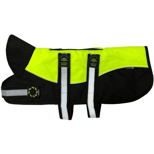Reflective Hi Viz Padded Dog Harness (66cm) (Black/Yellow) - Black/Yellow - Outhwaite