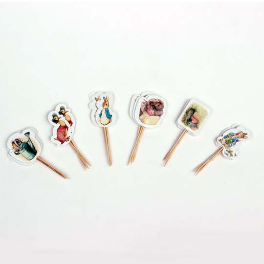 Peter Rabbit Party Picks Canape Flags x 24 Peter Jemima Birthday Party