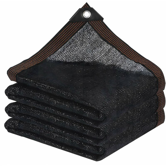 Lifcausal - Shade Cloth - Garden Shade Mesh Netting with Grommets Outdoor Sun Shade Cover for Pergola Patio Plants Greenhouse Chicken Coop Black 90%