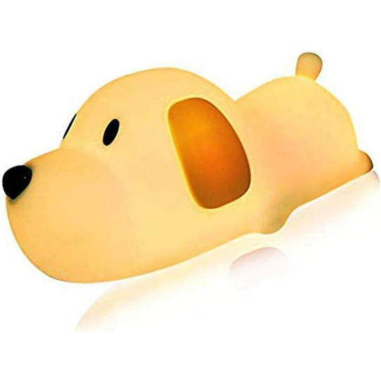 Led Dog Night Light, Puppy Soft Silicone Baby Nursery Lamp, Sensitive Tap Control Sleeping Moment for Kids Toddler Women Bedroom